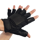 Перчатки тактические кожаные Mil-tec беспалые черные (12515002_XL) размер XL - изображение 5