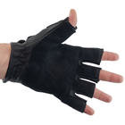 Перчатки тактические кожаные Mil-tec беспалые черные (12515002_L) размер L - изображение 7