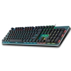 Проводная игровая USB клавиатура Meetion MK007 c LED RGB подсветкой механическая |RU/EN раскладки| Black (MK007)