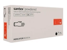Рукавички латексні опудровані смотрові медичні нестерильні MERCATOR MEDICAL Santex Powdered білі розмір L (100 шт) - зображення 1