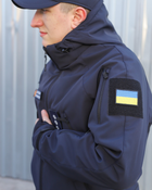 Куртка тактична FCTdesign на сітці Софтшелл 56-58 синя - зображення 6