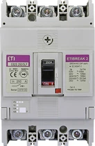 Автоматичний вимикач ETIBREAK EB2S 250/3LF 250A 3P 16kA (з фікс. налаштуванями захисту) ETI 4671813