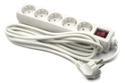 Фильтр питания PowerPlant JY-1052/3 (PPSA08M30S5) 5 розеток, 3 м, белый, кулек