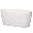 Горшок для цветов Form-Plastic Sahara мини овал 2,7 л белый с подставкой (3110-011)