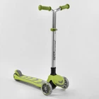 Самокат трехколесный Best Scooter складной алюминиевый руль, 4 колеса PU со светом Light green (102320)