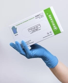 Перчатки смотровые нитриловые Medicare Неопудренные S 100шт Синие (6825 (EG-2211-S)) - изображение 2