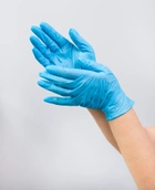 Перчатки смотровые нитриловые Medicare Неопудренные S 100шт Синие (6825 (EG-2211-S)) - изображение 3