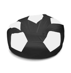 Крісло мішок М'яч футбольний SanchoBAG, розмір S (Дитячий), матеріал Оксфорд, колір Чорний: Чорний + Білий - зображення 2