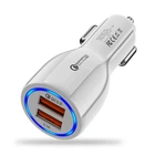 Автомобільний зарядний пристрій UC5777 Quick Charge 3.0 2 USB порту White