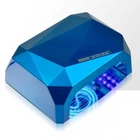 Гібридна світлодіодна LED лампа для нігтів та манікюру CRYSTAL 36 Вт сушарка для нарощування з сенсором і таймером Синя