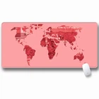 Игровая поверхность Voltronic 300*700 тканевой Карта мира с боковой прошивкой Pink