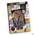 Набор креативного творчества Бархатная раскраска фломастерами VELVET Dankotoys (VLV-01-01) (40925)