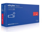 Перчатки нитриловые (L) Mercator Medical Nitrylex Basic синие (17202300) 200 шт 100 пар (10уп/ящ) - изображение 1