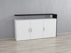 Тв тумба Nellie Ш 1600 / В 916 / Р 350 Білий-темний Венге