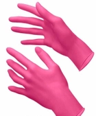 Перчатки Нитриловые Неопудренные MERCATOR MEDICAL Розовые М ( 100 шт) - изображение 1