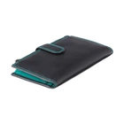 Необычный женский кошелёк из натуральной кожи Visconti CD23 BLK/AQUA Jade (Black Aqua)