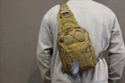Тактичний рюкзак Silver Knight однолямочный з системою M. O. L. L. E Coyote (098-coyote) - зображення 4