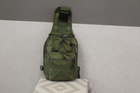 Однолямковий міський тактичний рюкзак Tactical барсетка сумка слінг із системою molle на 7 л Олива (095-olive) - зображення 5