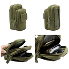 Тактическая сумка подсумок Tactic Mini warrior с системой M.O.L.L.E Olive (103-olive) - изображение 11