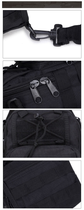 Тактический рюкзак Silver Knight однолямочный с системой M.O.L.L.E Black (098-black) - изображение 3