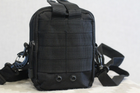 Тактическая сумка подсумок Tactic Mini warrior с системой M.O.L.L.E (101- black) - изображение 7