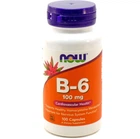 Витамин B6 (пиридоксин) Now Foods 100 мг 100 капсул (733739004567)