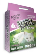 Kotix Tofu Lavender 6 л / 2,6 кг - Соевый наполнитель для кошачьего туалета, лаванда