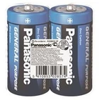 Батарейка Panasonic GENERAL PURPOSE угольно-цинковая D(R20) пленка, 2 шт. (R20BER/2P)