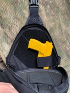 Тактическая сумка для скрытого ношения Scout Tactical EDC ambidexter bag gen 2 black X-PAC + органайзер и кобура в комплекте - изображение 3