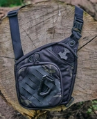 Тактическая сумка для скрытого ношения Scout Tactical EDC ambidexter bag gen 2 black multicam + органайзер и кобура в комплекте - зображення 4