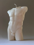 Комплект свічка з натурального 100% соєвого воску чоловічий силует і жіночий силует 12,5 см "Він і Вона". (Ручна робота) - изображение 3
