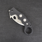 Нож складной керамбит Emerson Super Karambit (длина: 20см, лезвие: 9см) silver, с шайбой emerson - изображение 8