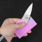 Нож кредитная карта Iain Sinclair Cardsharp (длина: 14.2cm, лезвие: 6.2cm), розовый - изображение 6