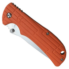 Нож складной Ganzo G723 (длина: 215мм, лезвие: 95мм, сатин), оранжевый - изображение 2