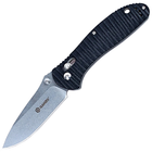 Нож складной Ganzo G7392P (длина: 205мм, лезвие: 87мм, сатин), черный - изображение 1