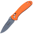 Нож складной Ganzo G7392P (длина: 205мм, лезвие: 87мм, сатин), оранжевый - изображение 1