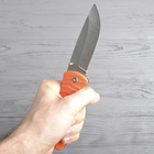 Нож складной Ganzo G6252 (длина: 210мм, лезвие: 89мм, сатин), оранжевый - изображение 10