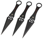 Ножі метальні (кунаі) Black Spider комплект 3 в 1 - зображення 1