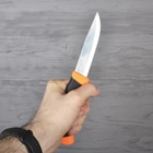 Нож фиксированный Mora Companion (длина: 218мм, лезвие: 103мм), оранжевый - изображение 5