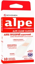 Пластир Alpe прозорий класичний 76х19 мм №10 (000000221) - зображення 1