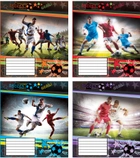 Набір зошитів учнівських Мрії збуваються Футбол B5 клітинка 12 аркушів на скобі картонна обкладинка 4 дизайни 20 шт. (ТА5.1211.3179к) - зображення 1