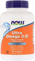 Омега-3 Now Foods Ultra Омега-3-D ЕПК ДГК 90 капсул (733739016638)