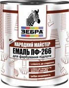 Эмаль Zebra ПФ-266 2.8 кг серия «Народный МАСТЕР» Лесной орех (4823048016576) - изображение 1