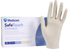 Перчатки Medicom латексные опудренные М 100 штук Белые - изображение 1