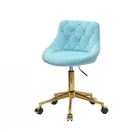 Офісне крісло Onder Mebli FORO + BUTTON Б-Т БЛАКИТНИЙ B-1019 GD - MODERN OFFICE