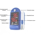 Пульсоксиметр на палец для измерения пульса и сатурации крови Pulse Oximeter LK 87 с батарейками - изображение 2