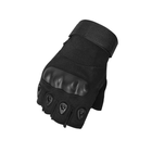 Перчатки тактические Lesko E301 Black L беспалые военные без пальцев - изображение 3