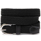 Текстильный тонкий ремень для женщин классический Vintage Belt 20544 Черный