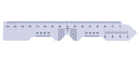Линейка пупиллометр № 1 Hbbit Tools для измерения монокулярного и бинокулярного межзрачкового расстояния 150 мм (mpm_7455) - изображение 1