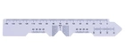 Линейка пупиллометр № 1 Hbbit Tools для измерения монокулярного и бинокулярного межзрачкового расстояния 150 мм (mpm_7455) - зображення 1
